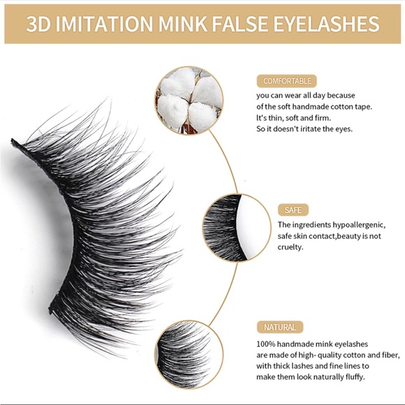 5 Pairs Pack Eyelash Natural Long Thick False Eyelashes - Picture 3 of 5